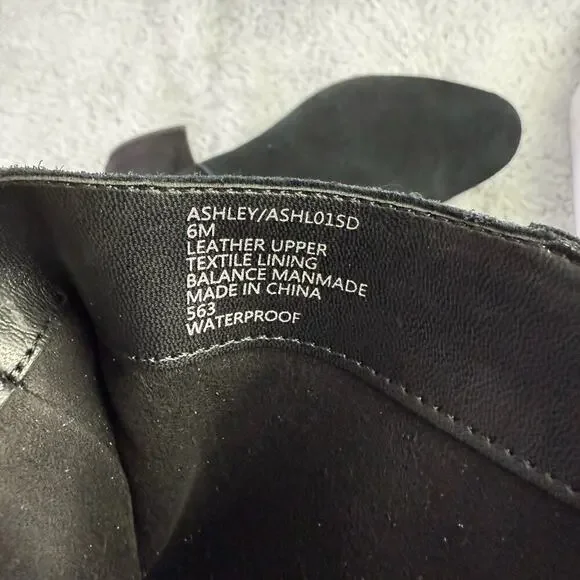 Blondo Ashley Tall Boots Womens 6 Black Suede Waterproof Knee-High Heeled - Picture 9 of 14